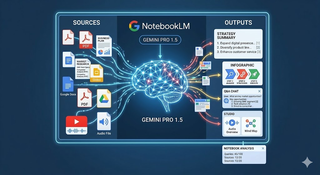 NotebookLMの画面構成と使い方